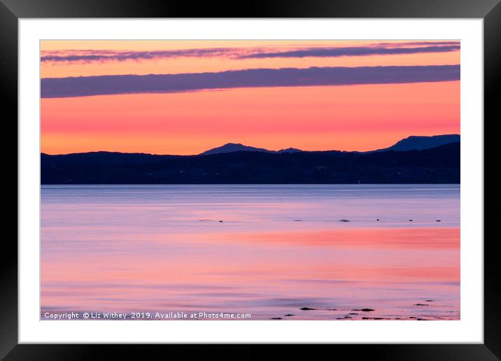 Sunset, Morecambe Bay Framed Mounted Print by Liz Withey