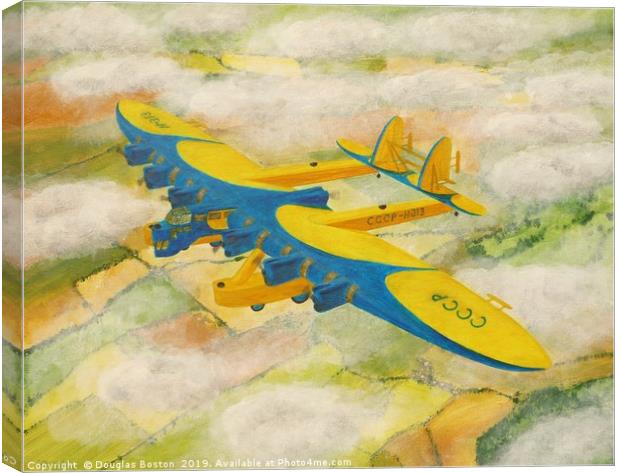 Kalinin K-7 of 1932 in flight Canvas Print by Steve Boston