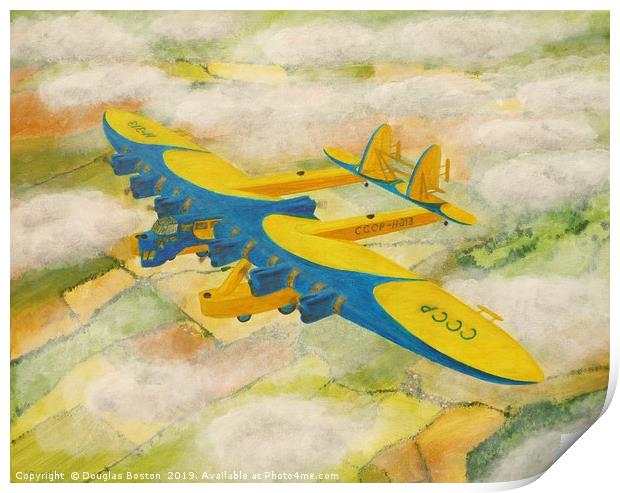 Kalinin K-7 of 1932 in flight Print by Steve Boston