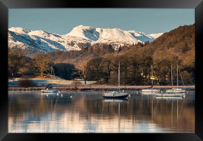 Winter Morning, Waterhead Framed Print by Liz Withey