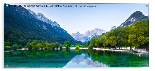 Lake Jasna  II - Slovenia Acrylic by Phil Durkin DPAGB BPE4