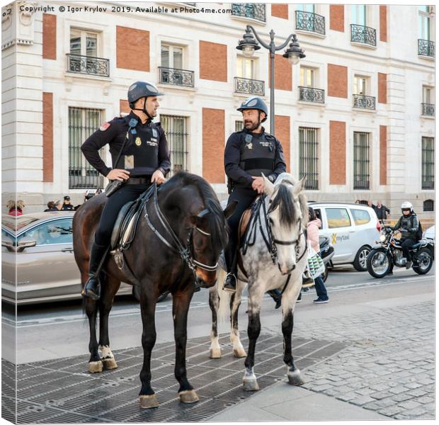 Policia on horse Canvas Print by Igor Krylov