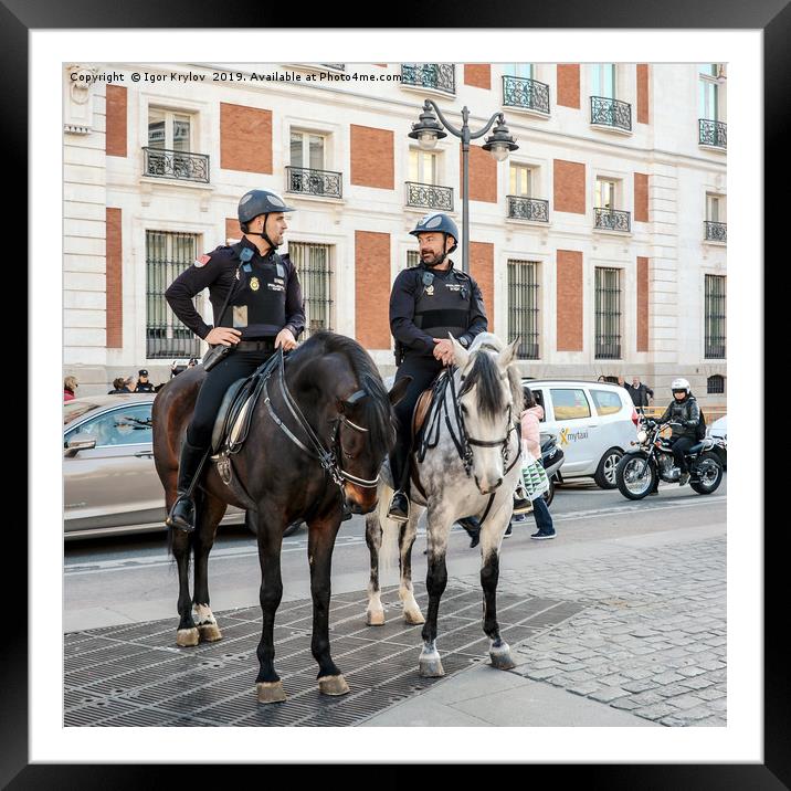 Policia on horse Framed Mounted Print by Igor Krylov