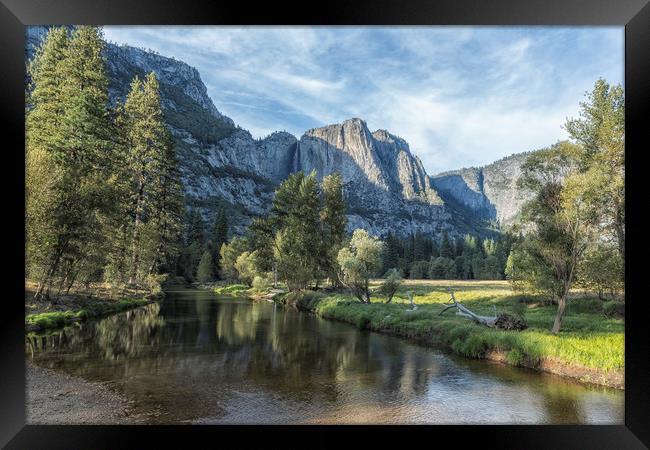 Yosemite Falls from Cook's Meadow Framed Print by Belinda Greb