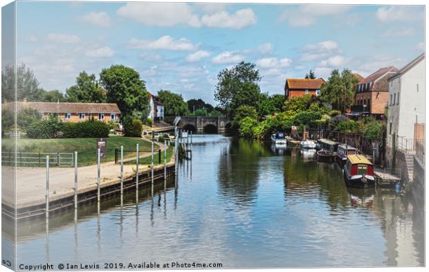 The River Avon At  Tewkesbury Canvas Print by Ian Lewis