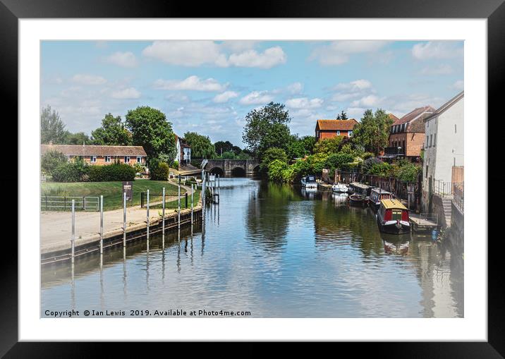 The River Avon At  Tewkesbury Framed Mounted Print by Ian Lewis