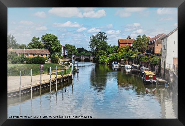 The River Avon At  Tewkesbury Framed Print by Ian Lewis