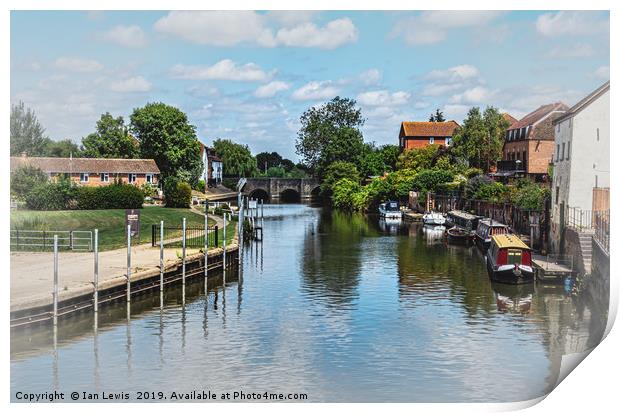 The River Avon At  Tewkesbury Print by Ian Lewis