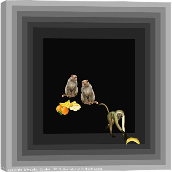 Monkey Business Canvas Print by Heather Goodwin