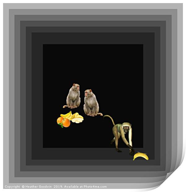 Monkey Business Print by Heather Goodwin