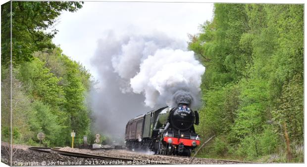 Flying Scotsman passing by Sheffield Canvas Print by Joy Newbould