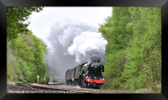 Flying Scotsman passing by Sheffield Framed Print by Joy Newbould