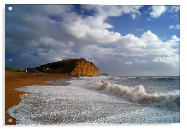 Stormy Sea at West Bay                        Acrylic by Darren Galpin