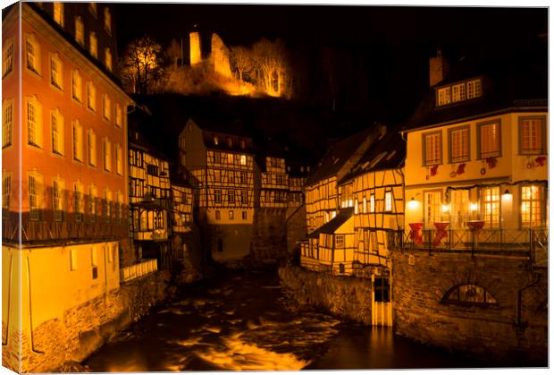 Monschau by night Canvas Print by John Stuij