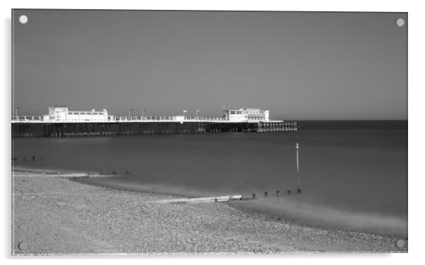 Worthing Pier Sussex Acrylic by Clive Eariss