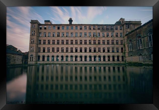 Mill reflected  Framed Print by simon sugden