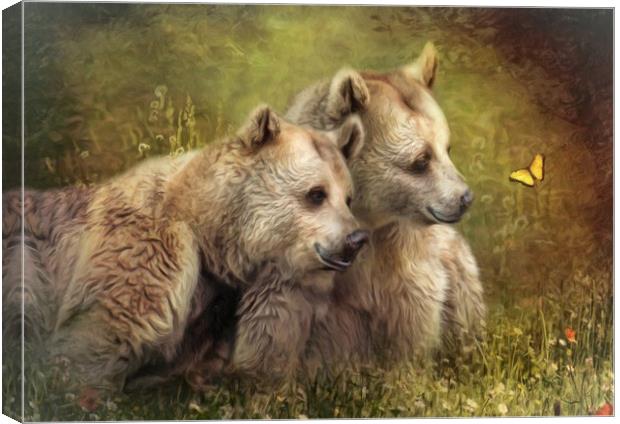 Bear Hugs Canvas Print by Trudi Simmonds