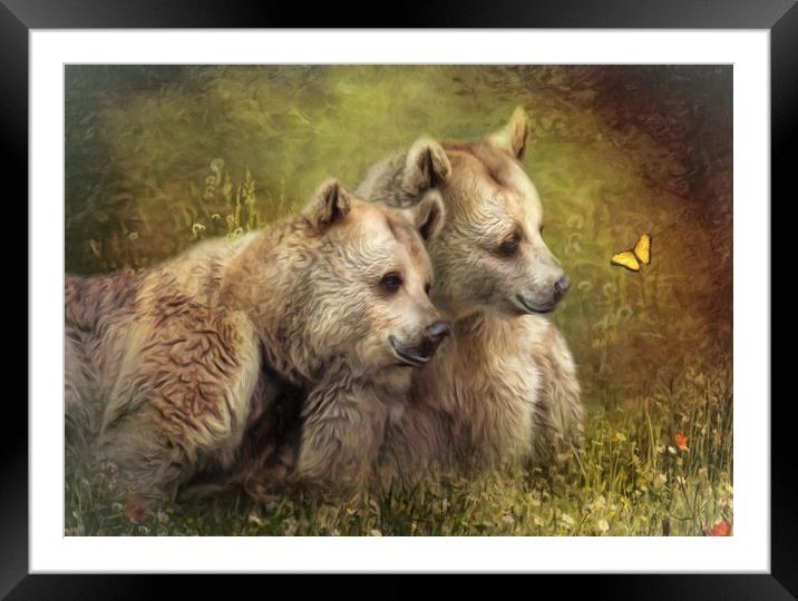 Bear Hugs Framed Mounted Print by Trudi Simmonds