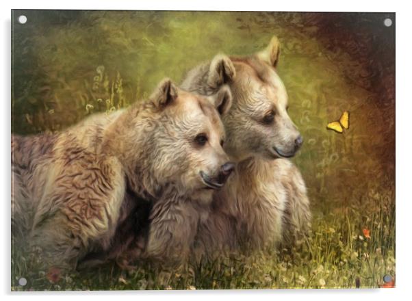 Bear Hugs Acrylic by Trudi Simmonds