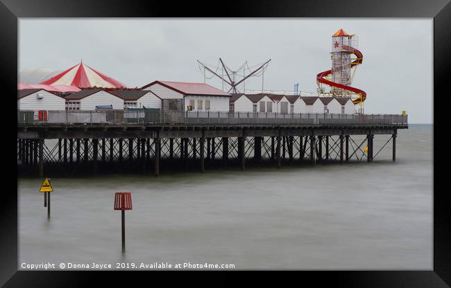 Colour pop pier Framed Print by Donna Joyce