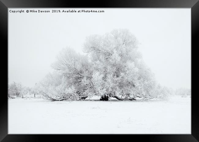 White on White Framed Print by Mike Dawson