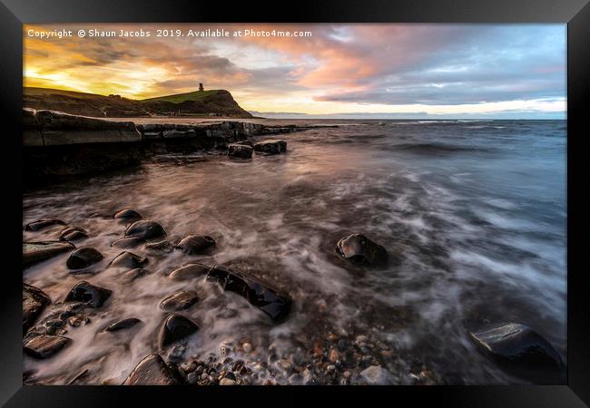 Kimmeridge bay sunrise  Framed Print by Shaun Jacobs