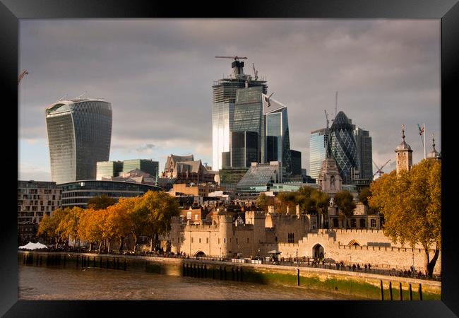 City of London Skyline Cityscape England Framed Print by Andy Evans Photos