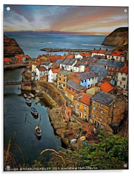 "Rustic Staithes" Acrylic by ROS RIDLEY