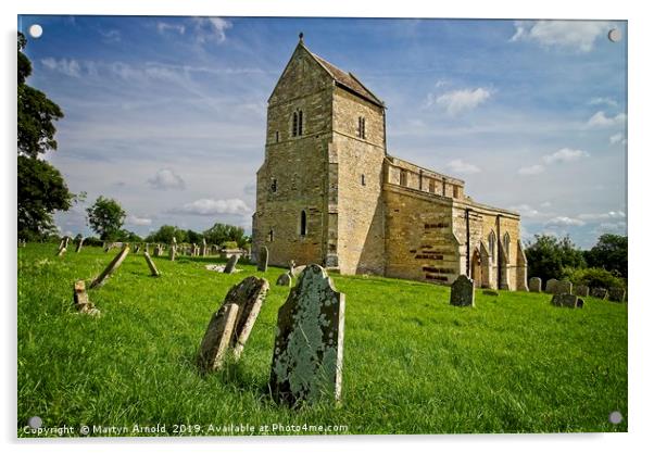 St. Michael  & All Angels Wadenhoe Northants Acrylic by Martyn Arnold