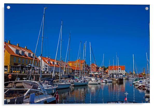 Allinge Harbour, Bornholm Acrylic by Graeme Hutson