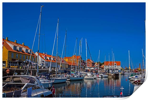 Allinge Harbour, Bornholm Print by Graeme Hutson