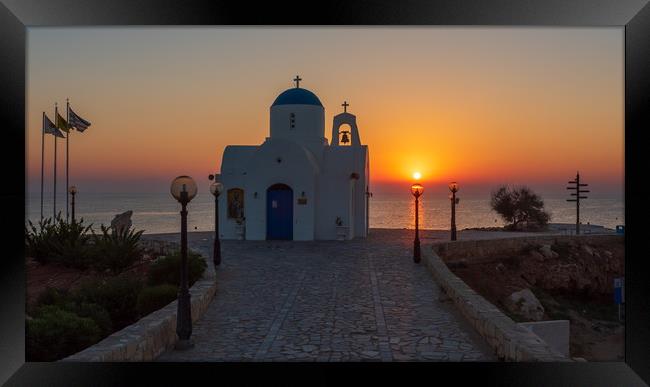 Sunrise in Cyprus Framed Print by Andrew Scott