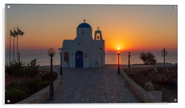 Sunrise in Cyprus Acrylic by Andrew Scott