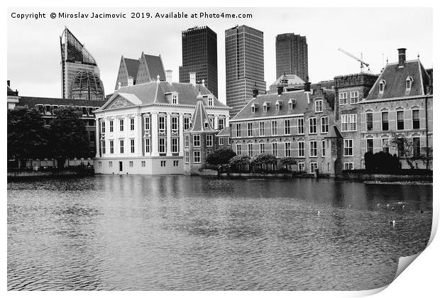 The Hague's Binnenhof with the Hofvijver  Print by M. J. Photography