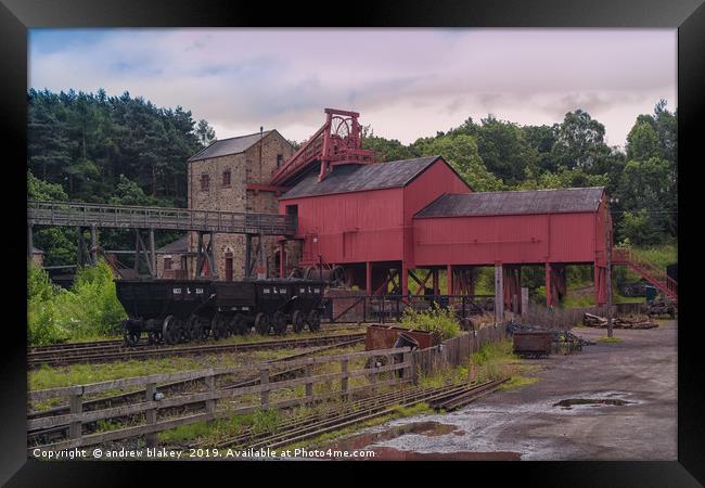 The Haunting History of Beamish Colliery Framed Print by andrew blakey