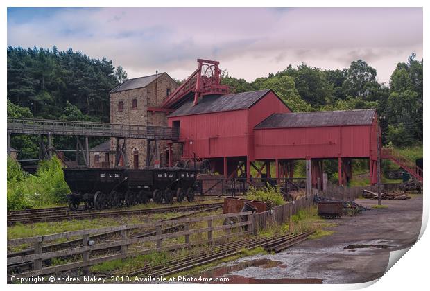 The Haunting History of Beamish Colliery Print by andrew blakey