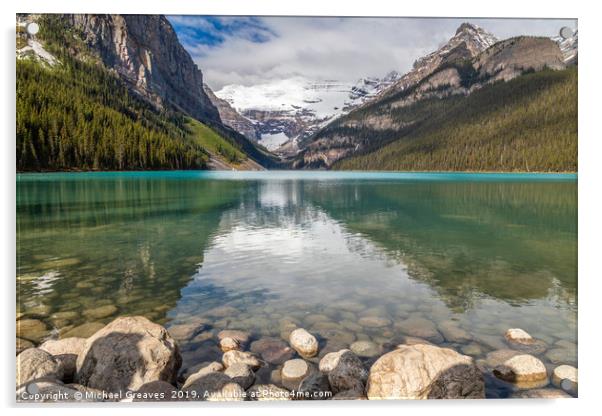 Lake Louise Acrylic by Michael Greaves