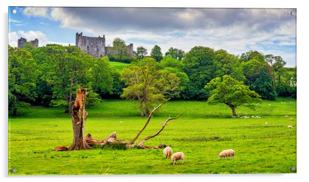 Llansteffan Castle, Pembrokeshire, Wales, UK Acrylic by Mark Llewellyn