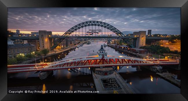 Sunrise from the High Level Framed Print by Ray Pritchard