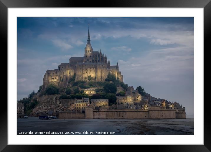 Mont St Michel Framed Mounted Print by Michael Greaves