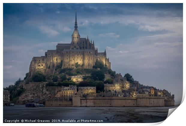 Mont St Michel Print by Michael Greaves
