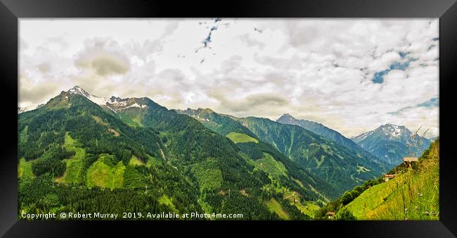 Austrian Tyrol Panorama Framed Print by Robert Murray