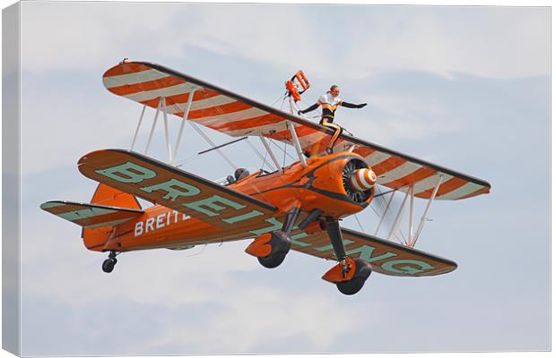 Boeing Wingwalker Canvas Print by Oxon Images