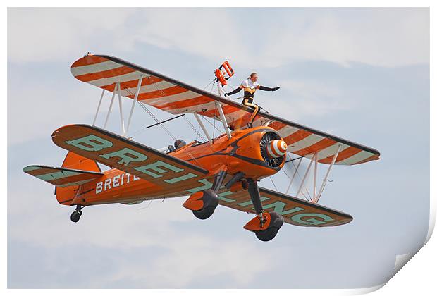 Boeing Wingwalker Print by Oxon Images