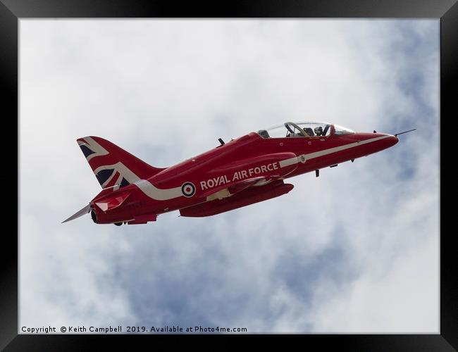 RAF Red Arrows Hawk Framed Print by Keith Campbell