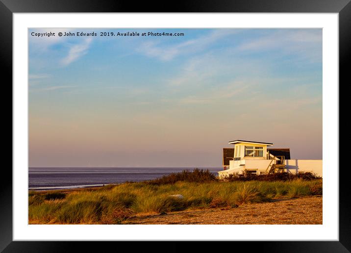 Snettisham beach Framed Mounted Print by John Edwards