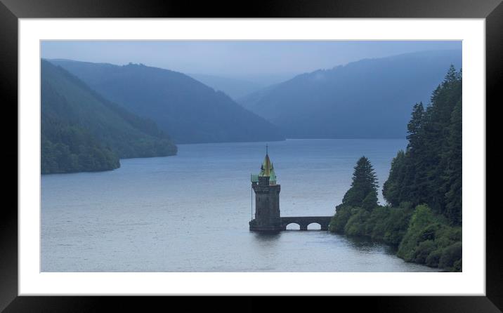 Lake Vyrnwy Water Tower Framed Mounted Print by Kelly Bailey