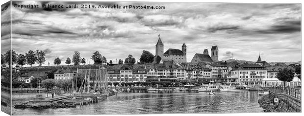 Rapperswil Castle Panorama Canvas Print by DiFigiano Photography