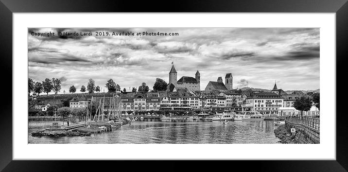 Rapperswil Castle Panorama Framed Mounted Print by DiFigiano Photography