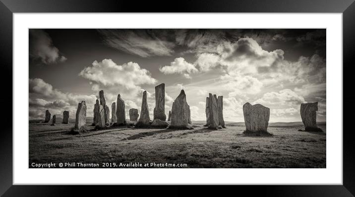 The Callanish Standing Stones Isle of Lewis Framed Mounted Print by Phill Thornton